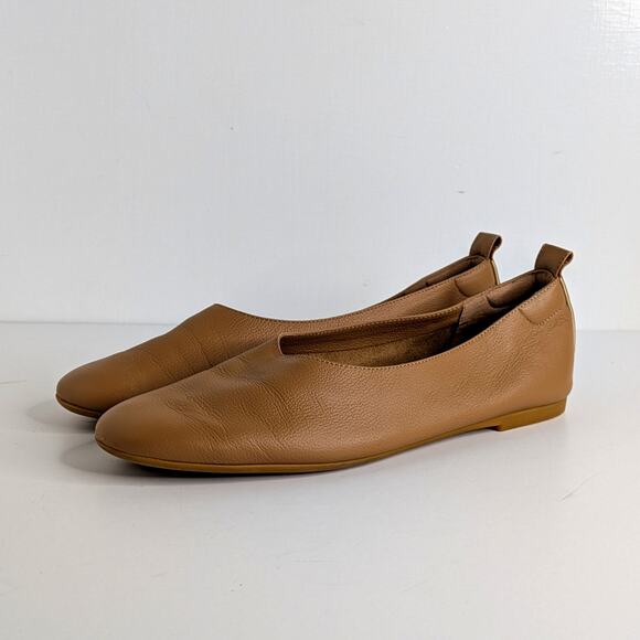 Everlane Shoes Day Glove Womens 8.5* Tan Flats Slip On Leather Rubber Sole - Picture 12 of 13